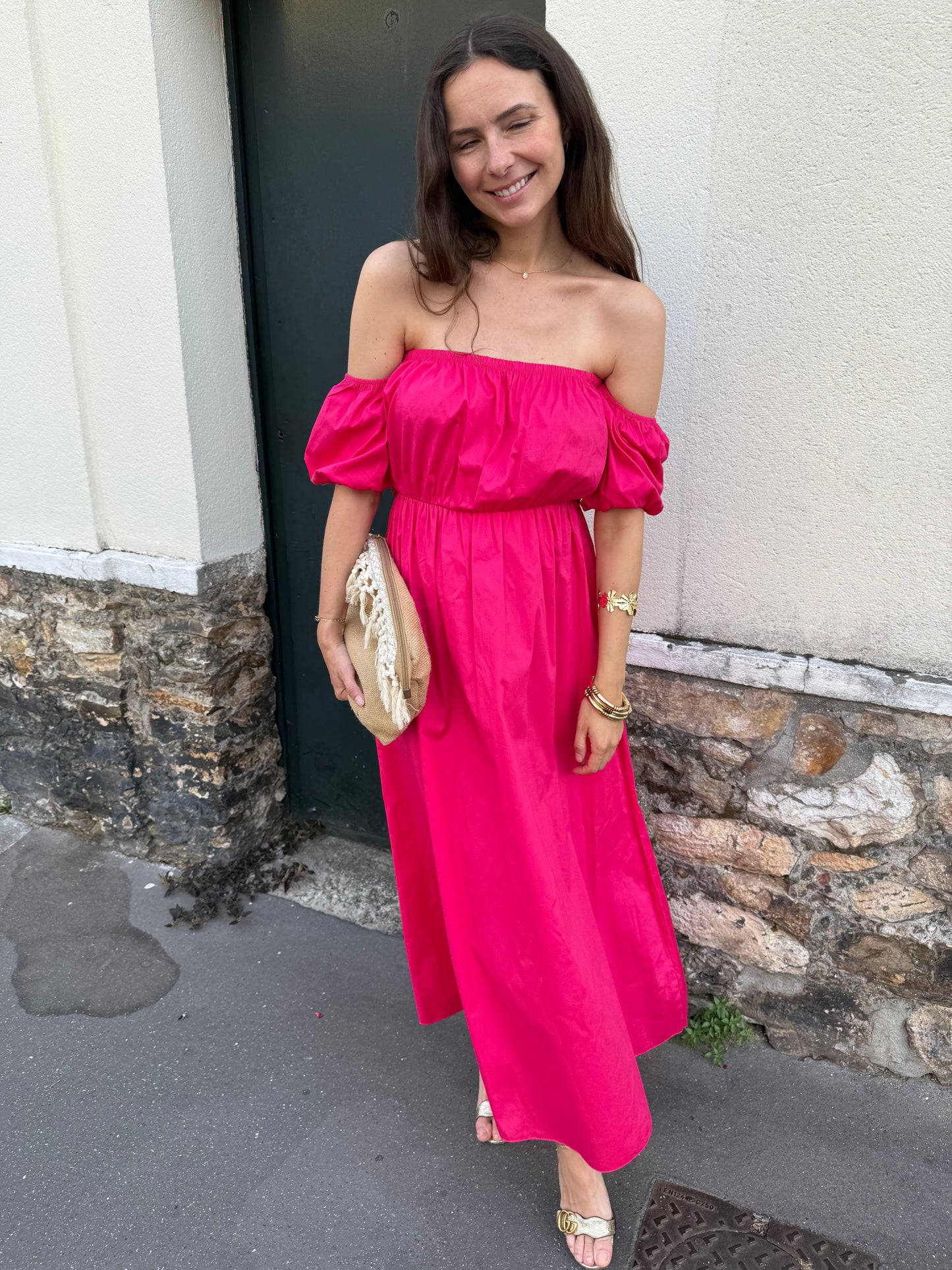 Robe Rina fushia