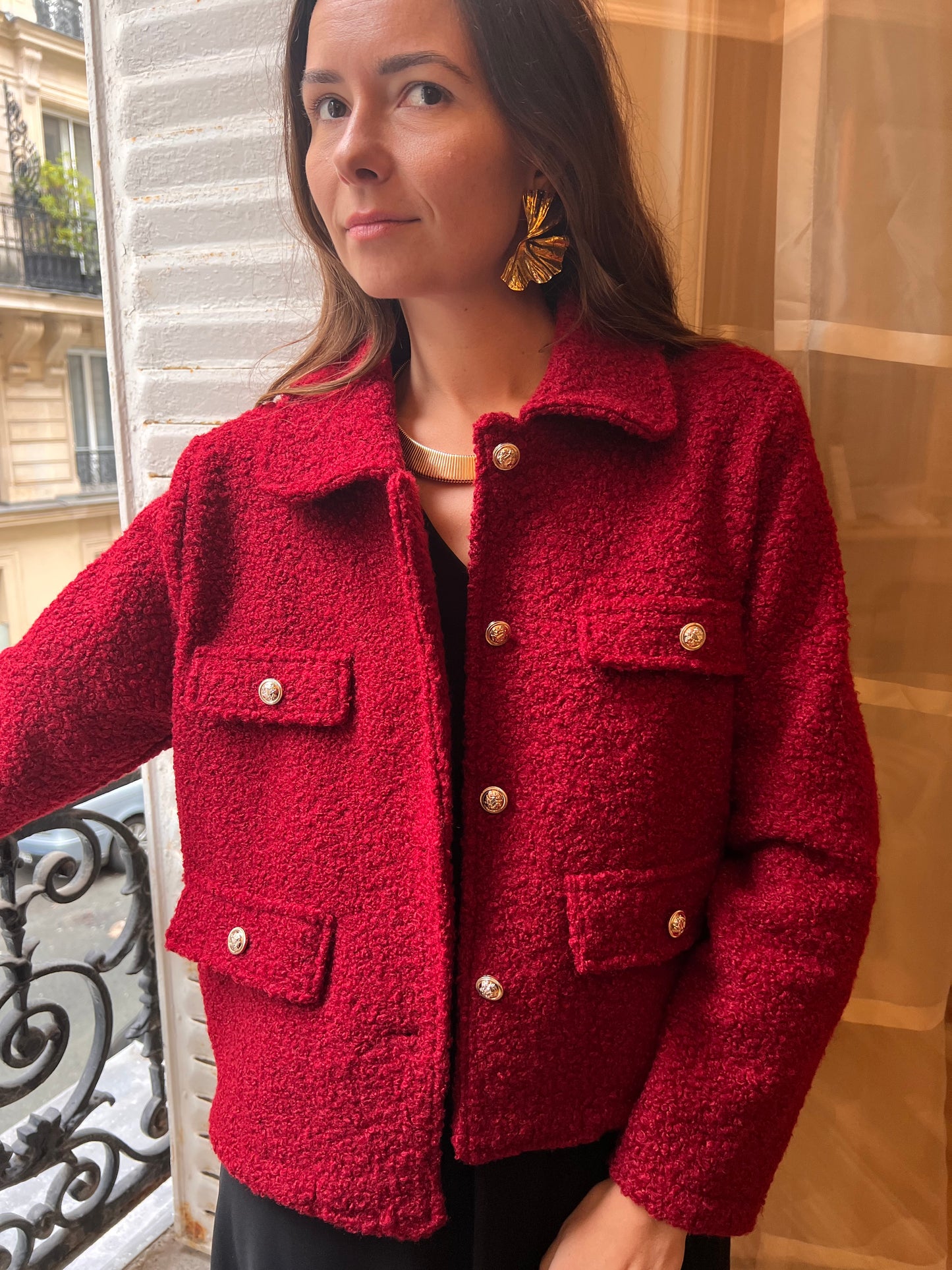 Veste Lolia bordeaux taille unique 34 au 42