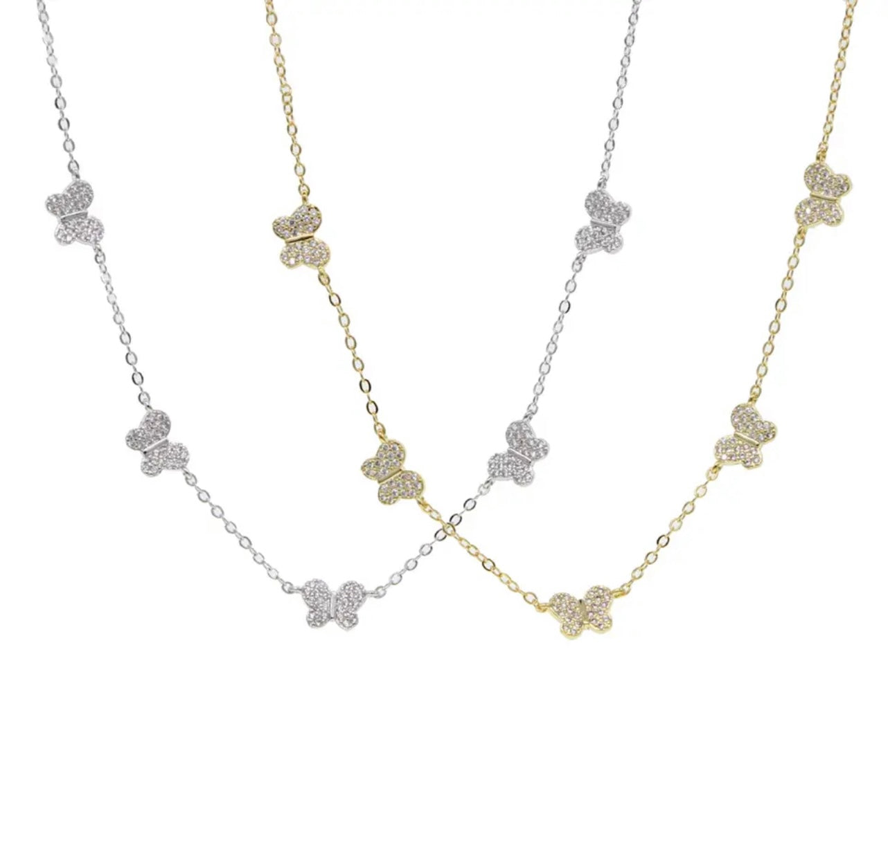 Collier multi papillons