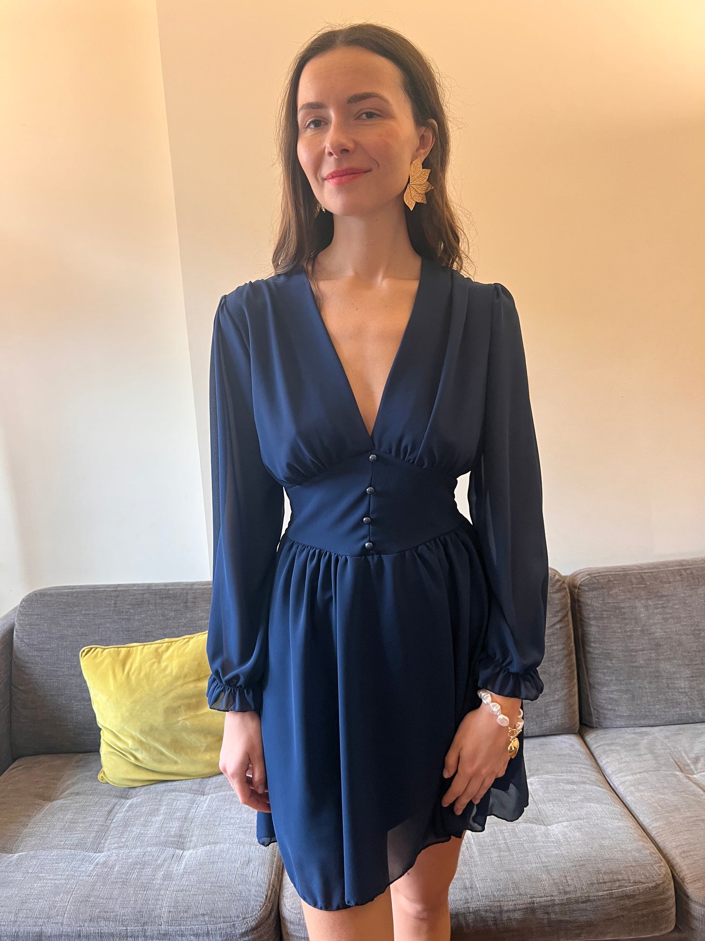 Robe Lily bleu marine