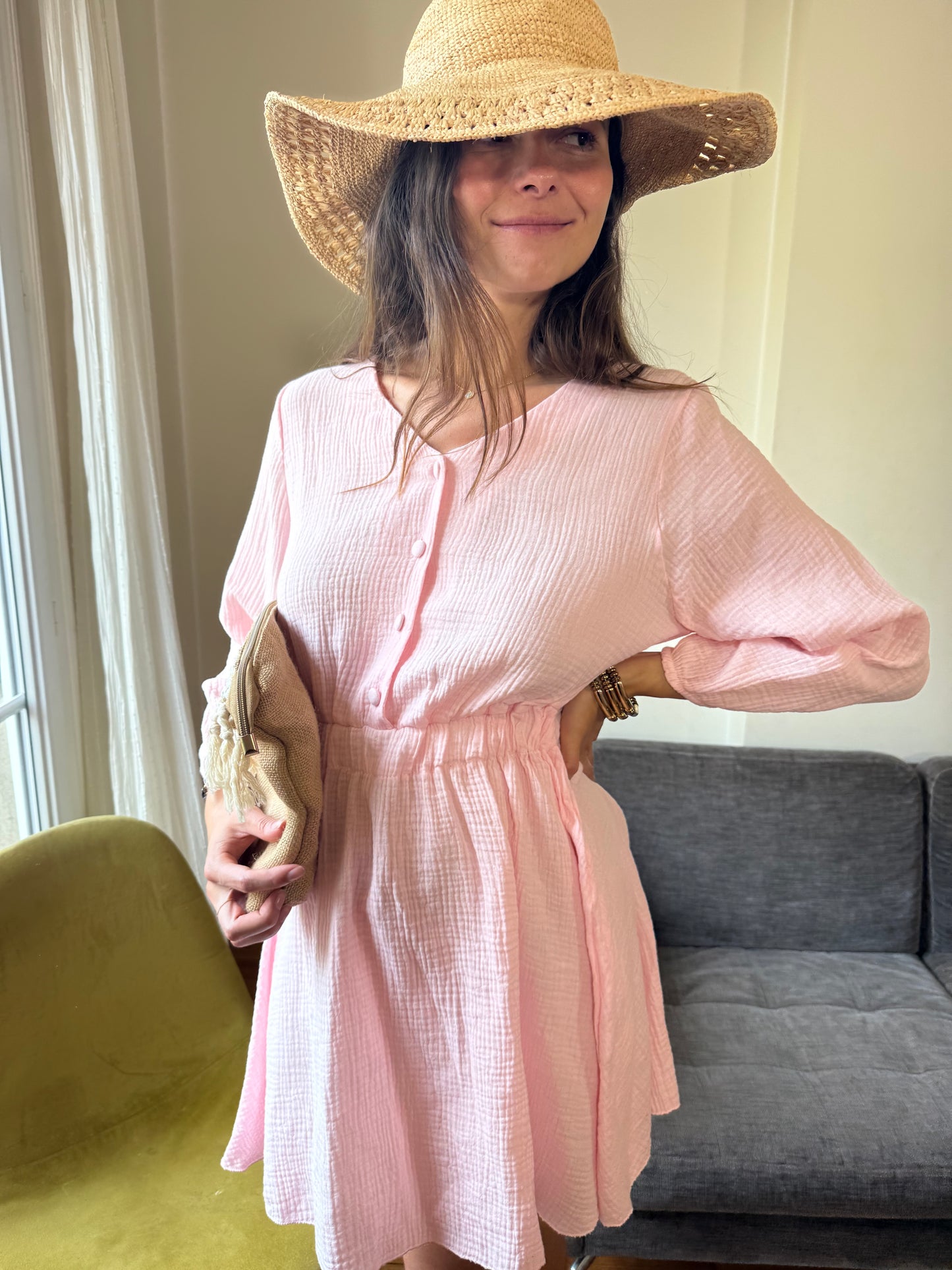 Robe Alia rose pale