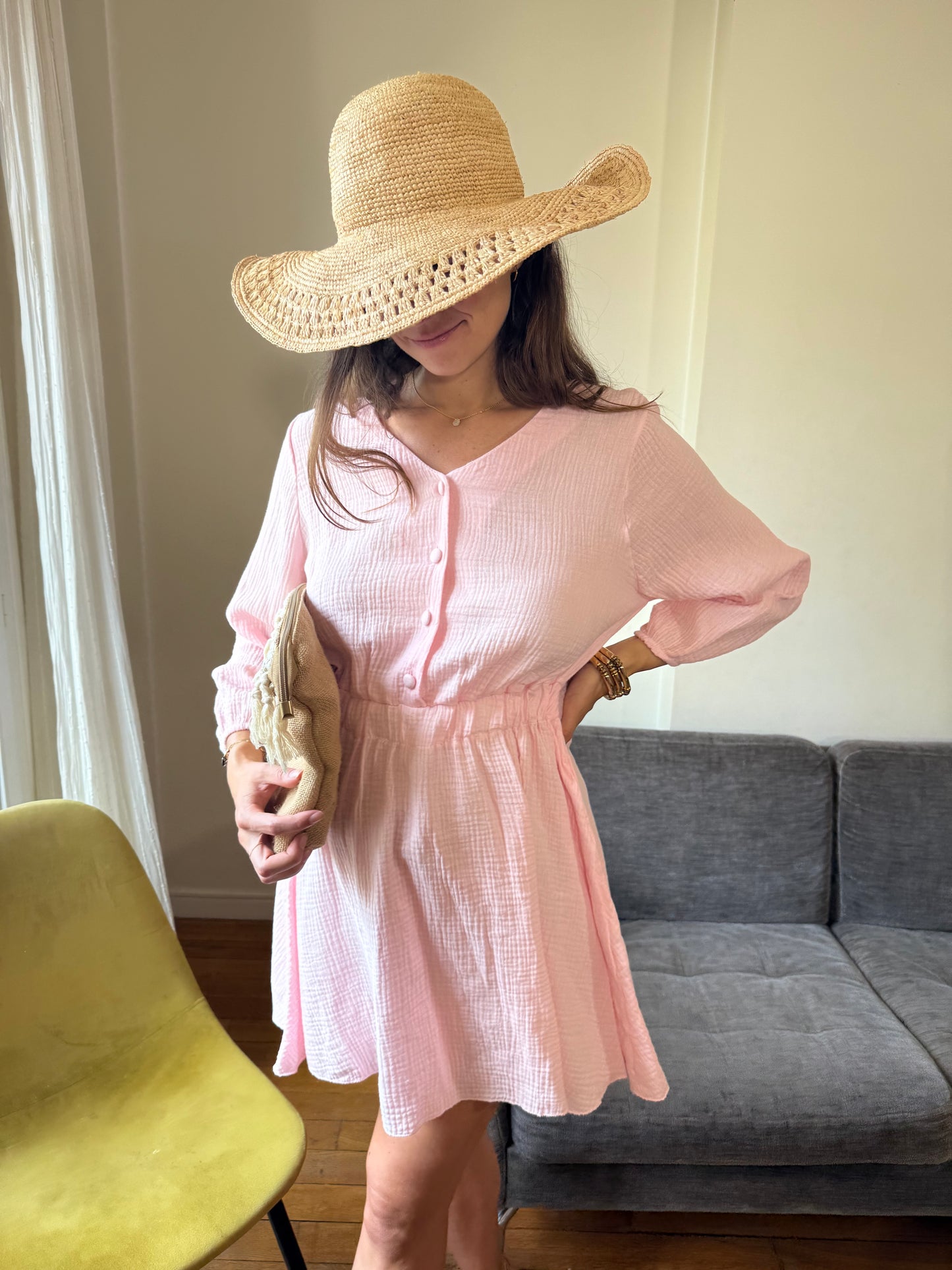 Robe Alia rose pale