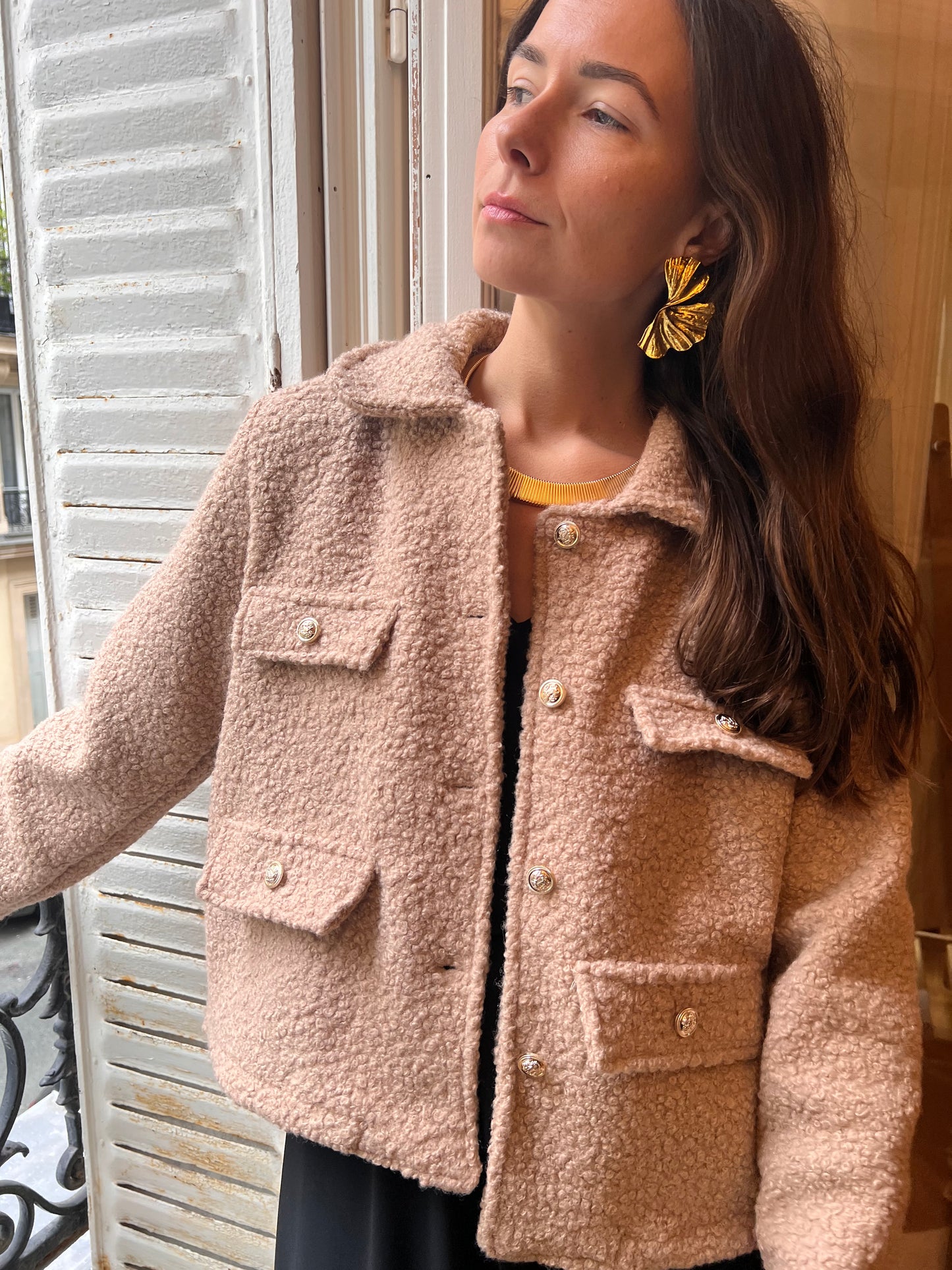 Veste Lolia beige taille unique 34 au 42