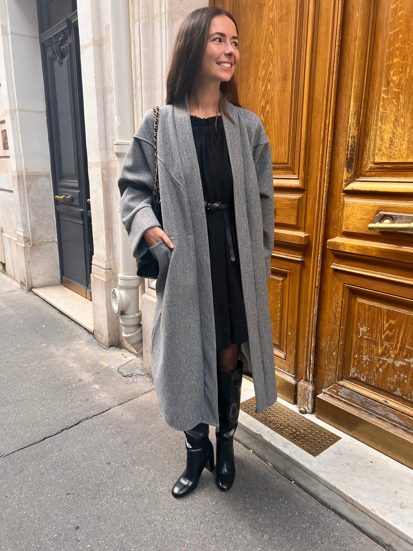 Manteau Bluma gris taille unique 34 au 48