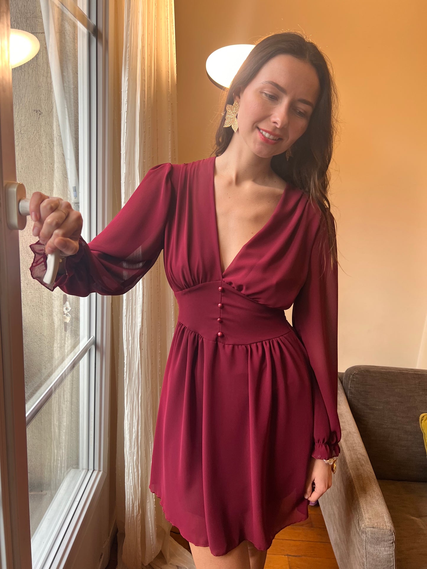 Robe Lily bordeaux