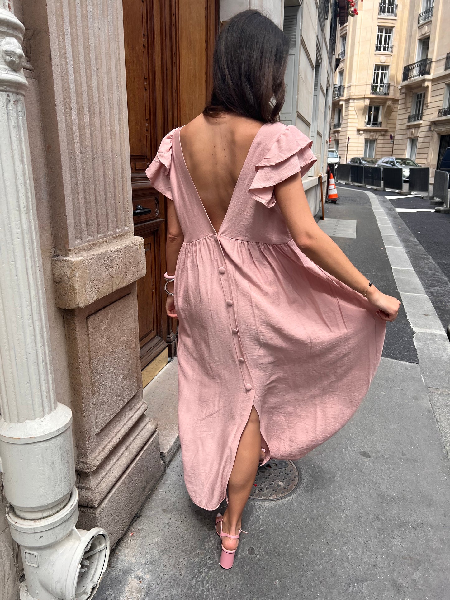 Robe Ava rose clair