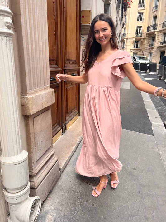 Robe Ava rose clair