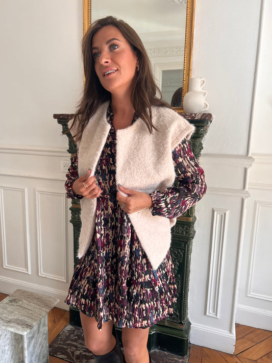 Gilet Julia ecru taille unique