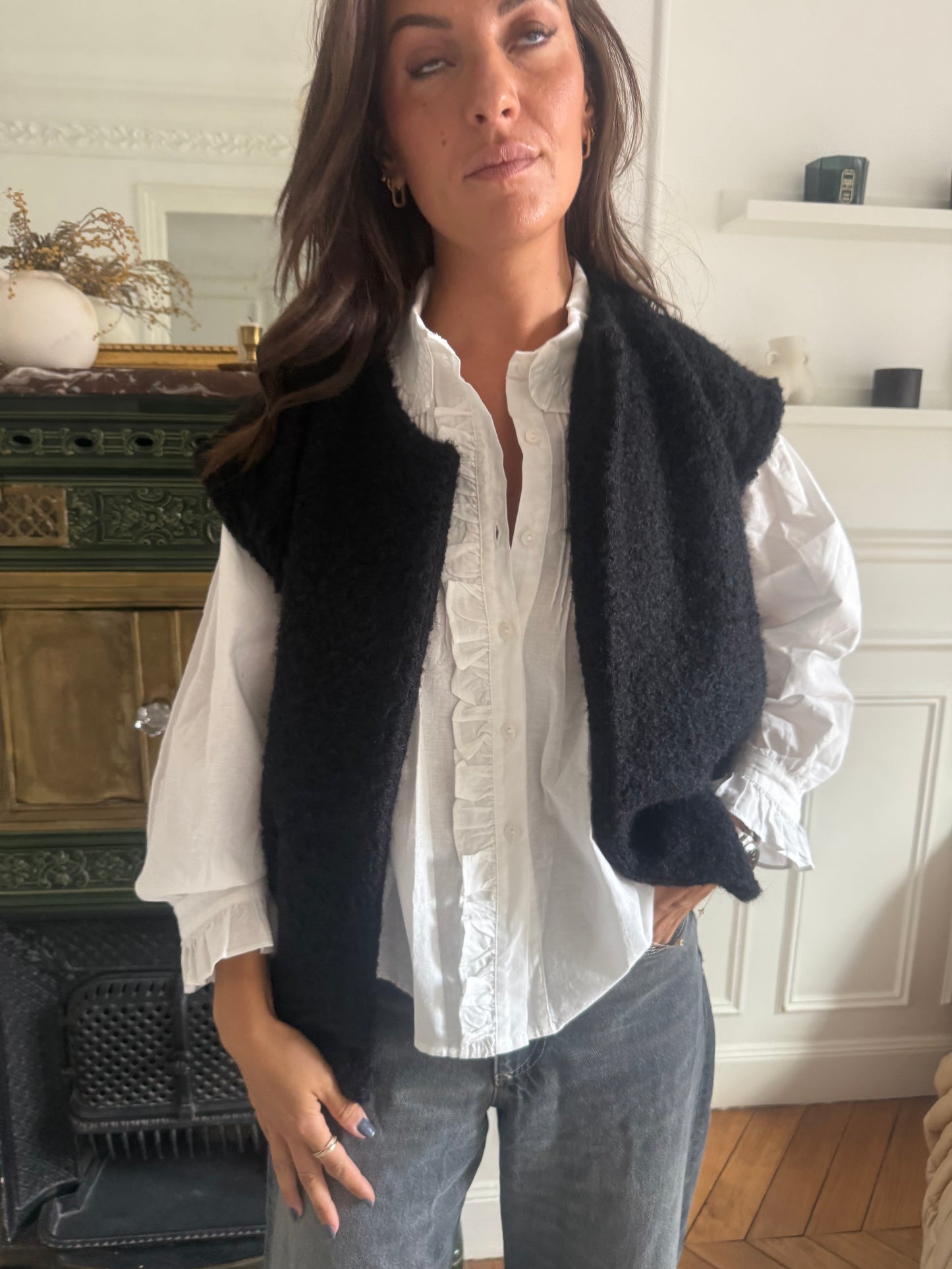 Gilet Julia noir taille unique