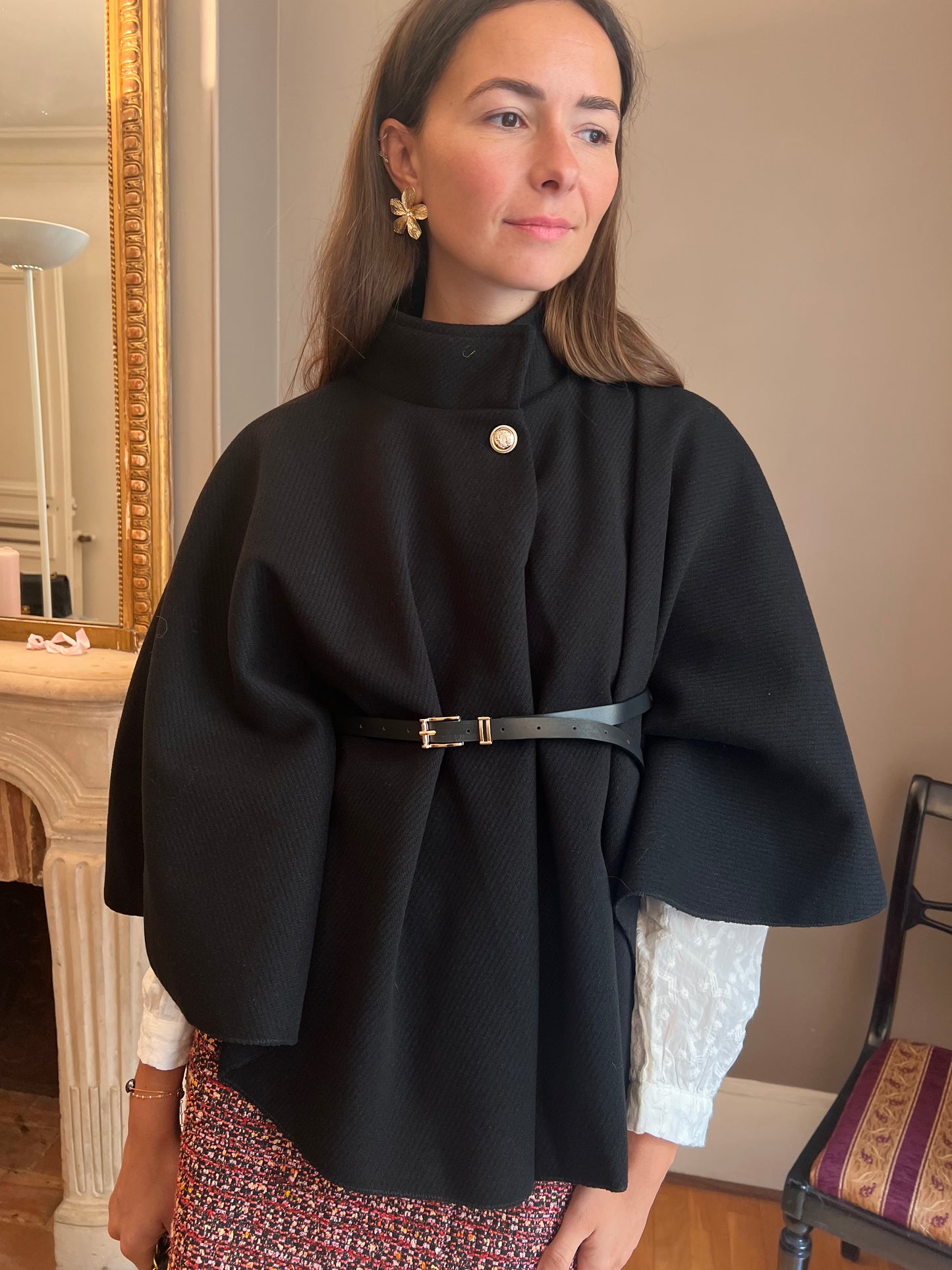 Cape Nelia noir taille unique 34 au 48