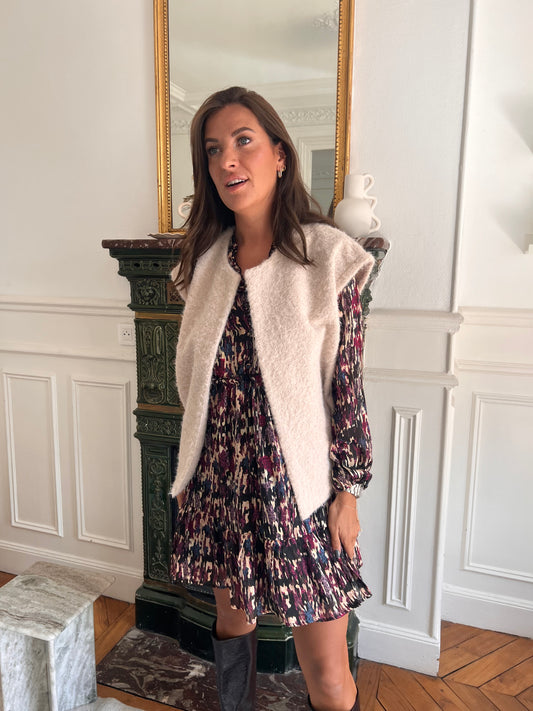 Gilet Julia ecru taille unique