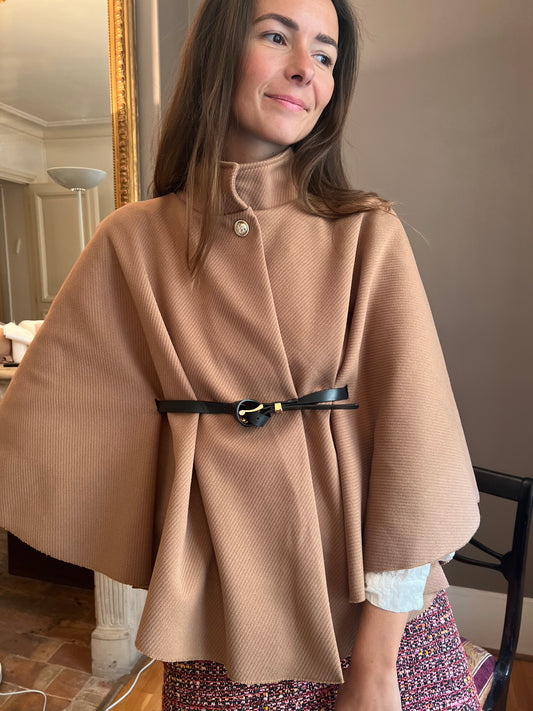 Cape Nelia camel taille unique 34 au 48