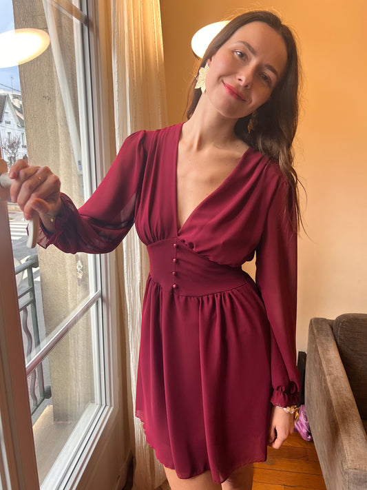 Robe Lily bordeaux