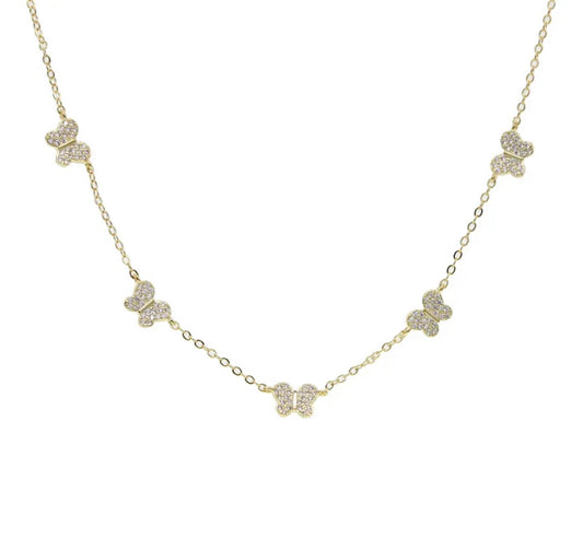 Collier multi papillons