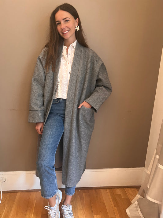 Manteau Bluma gris taille unique 34 au 48