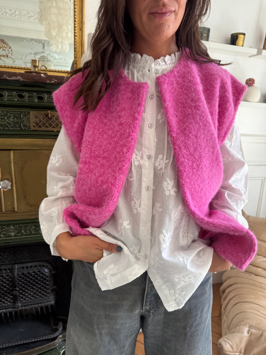 Gilet Julia fushia taille unique