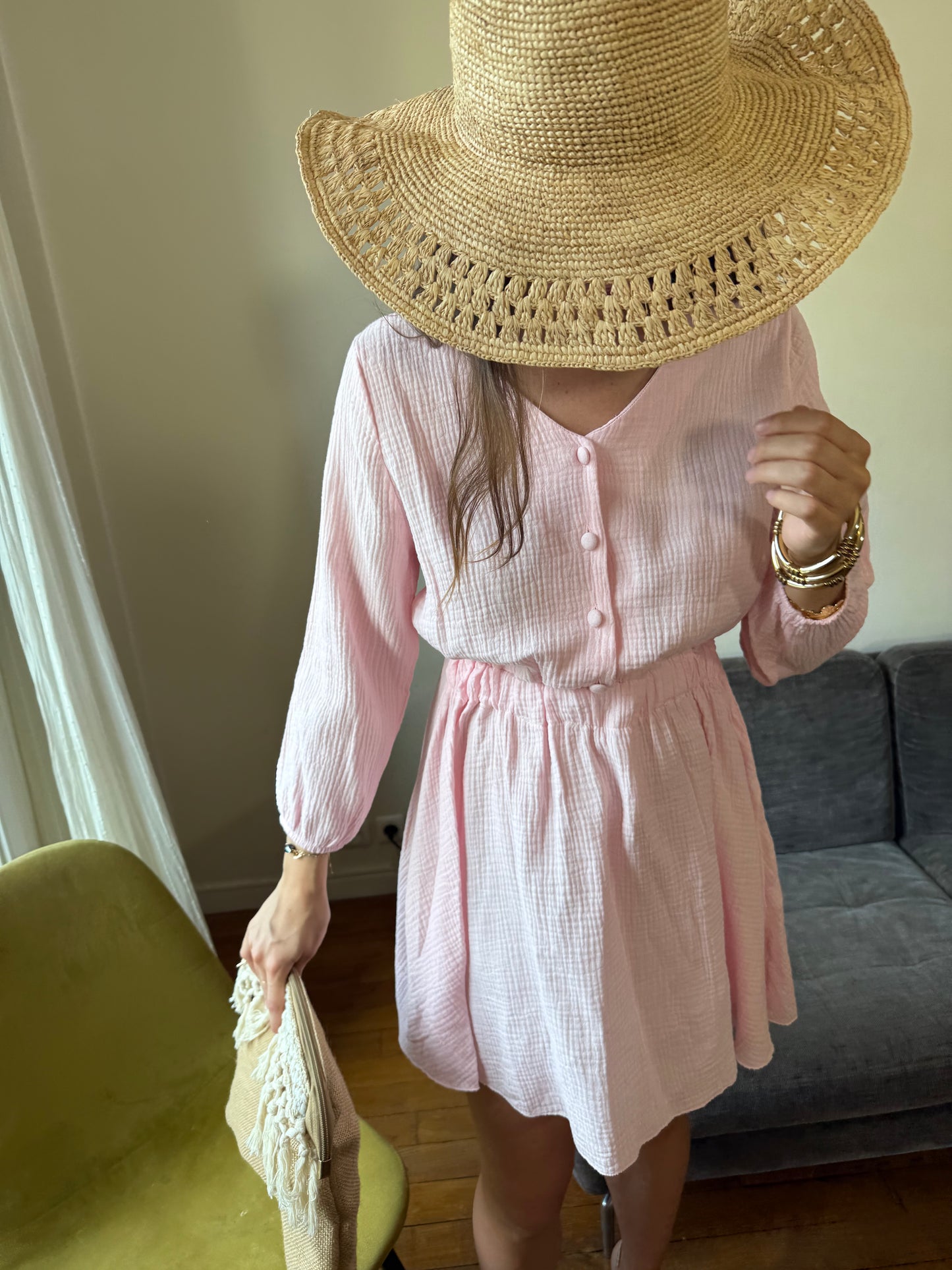 Robe Alia rose pale