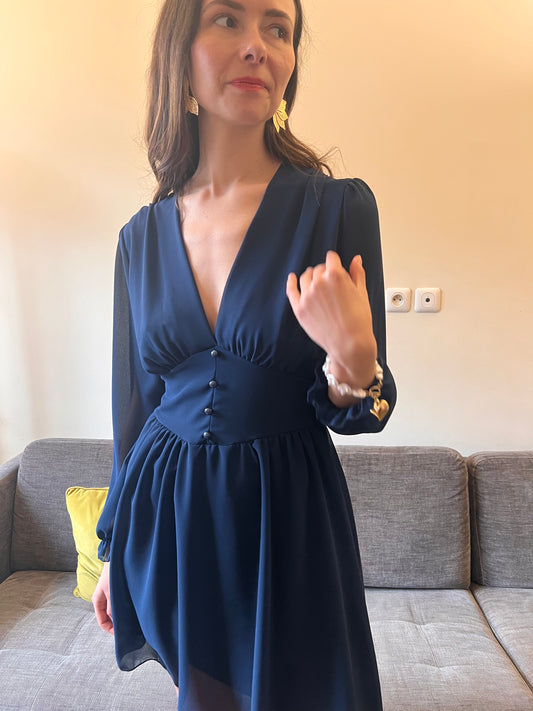 Robe Lily bleu marine