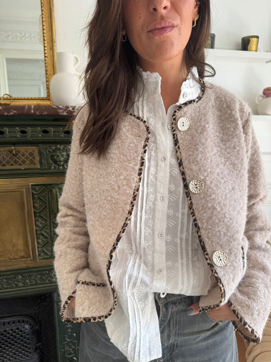 Veste LINA beige taille unique 34 au 42