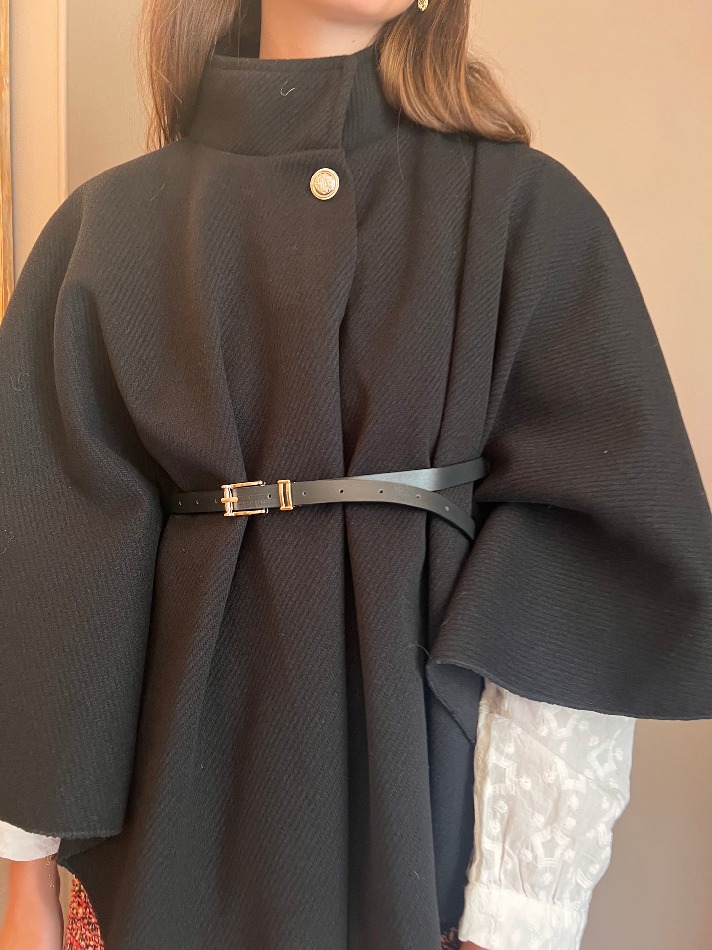 Cape Nelia noir taille unique 34 au 48